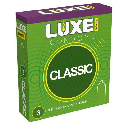 Гладкие презервативы LUXE Royal Classic - 3 шт. - Luxe - купить с доставкой в Волгограде