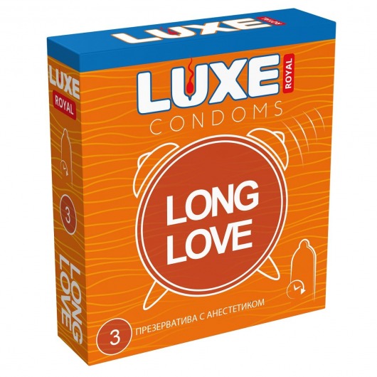 Презервативы с продлевающим эффектом LUXE Royal Long Love - 3 шт. - Luxe - купить с доставкой в Волгограде