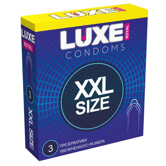 Презервативы увеличенного размера LUXE Royal XXL Size - 3 шт. - Luxe - купить с доставкой в Волгограде