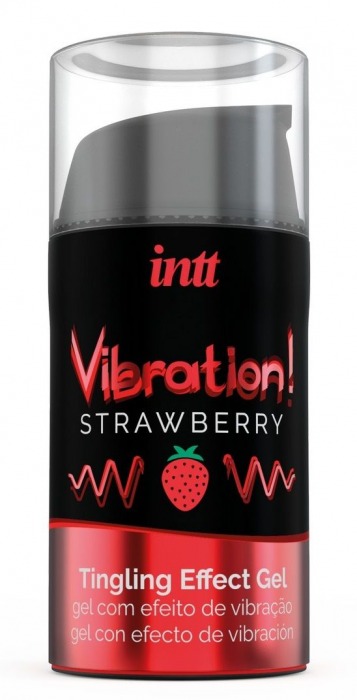 Жидкий интимный гель с эффектом вибрации Vibration! Strawberry - 15 мл. - INTT - купить с доставкой в Волгограде