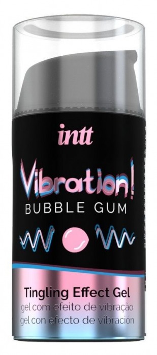 Жидкий интимный гель с эффектом вибрации Vibration! Bubble Gum - 15 мл. - INTT - купить с доставкой в Волгограде