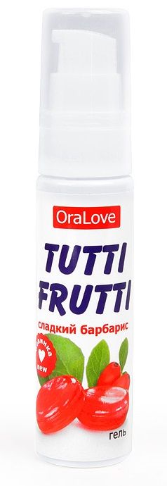 Гель-смазка Tutti-frutti со вкусом барбариса - 30 гр. - Биоритм - купить с доставкой в Волгограде