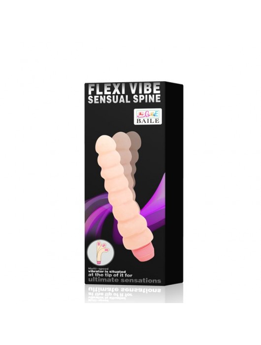 Гнущийся вибратор с хребтом - 18,2 см. - Baile