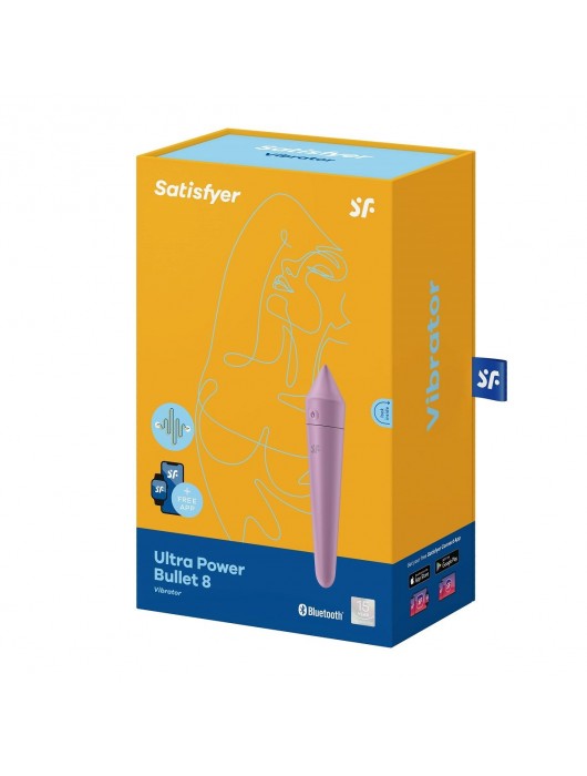 Сиреневый мини-вибратор Ultra Power Bullet 8 - Satisfyer