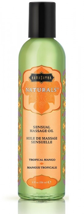 Массажное масло Naturals Tropical Mango с ароматом манго - 236 мл. - Kama Sutra - купить с доставкой в Волгограде