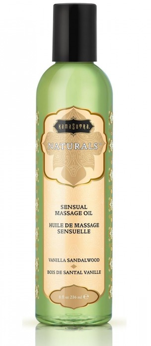 Массажное масло Naturals Vanilla Sandalwood с ароматом ванили и сандала - 236 мл. - Kama Sutra - купить с доставкой в Волгограде