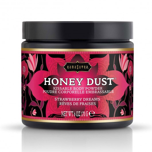 Пудра для тела Honey Dust Body Powder с ароматом клубники - 170 гр. - Kama Sutra - купить с доставкой в Волгограде