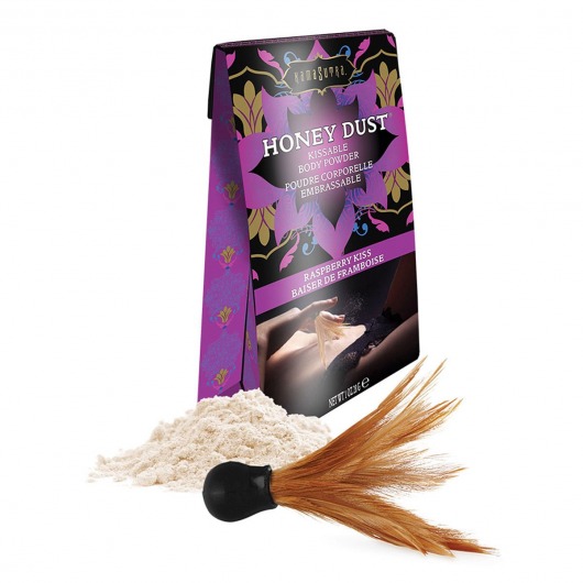 Пудра для тела Honey Dust Body Powder с ароматом малины - 28 гр. - Kama Sutra - купить с доставкой в Волгограде