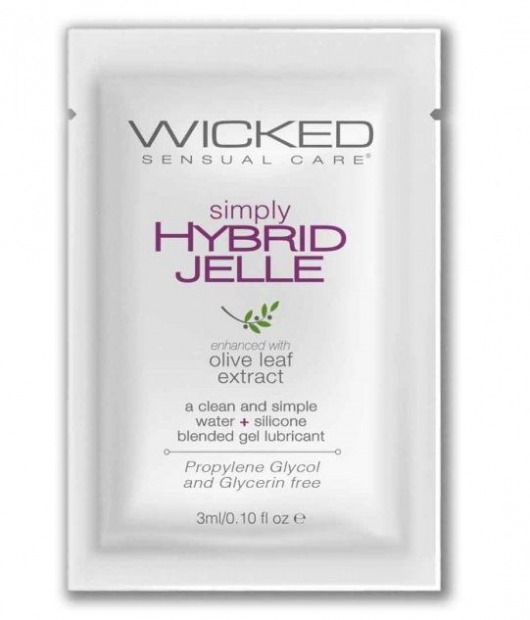 Гель-лубрикант на водно-силиконовой основе Simply Hybrid Jelle - 3 мл. - Wicked - купить с доставкой в Волгограде