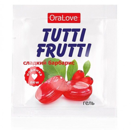 Гель-смазка Tutti-frutti со вкусом барбариса - 4 гр. - Биоритм - купить с доставкой в Волгограде