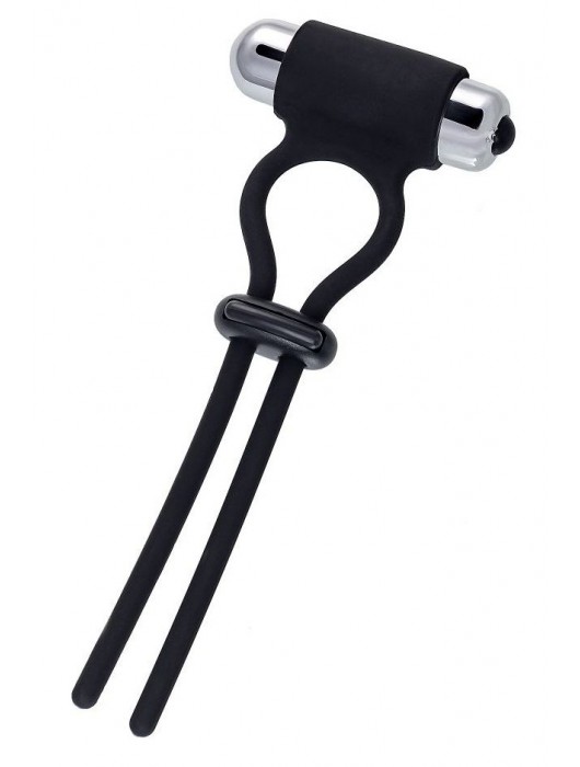 Черное эрекционное лассо на пенис Jat - A-toys - в Волгограде купить с доставкой