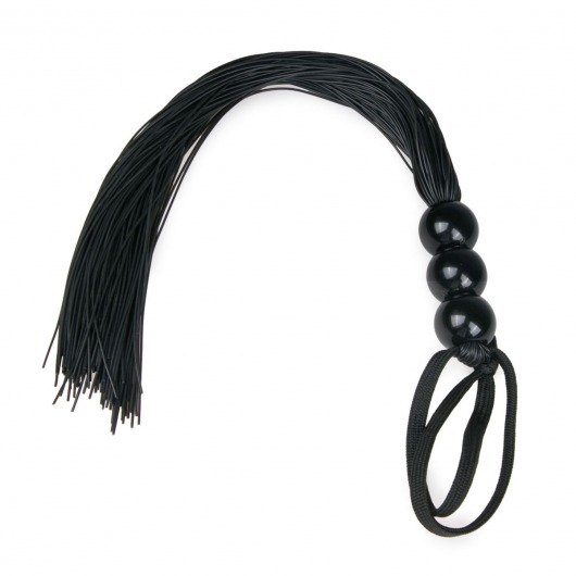 Черная силиконовая плеть Silicone Whip - 32 см. - Easy toys - купить с доставкой в Волгограде