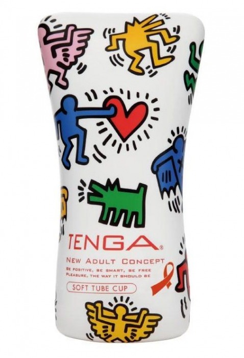 Мастурбатор-туба Keith Haring Soft Tube CUP - Tenga - в Волгограде купить с доставкой
