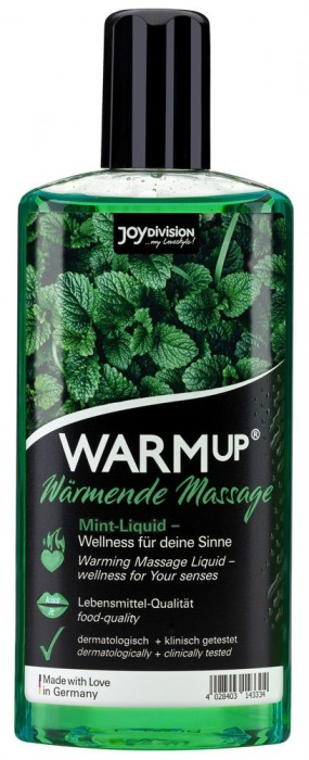 Массажное масло WARMup Mint с ароматом мяты - 150 мл. - Joy Division - купить с доставкой в Волгограде