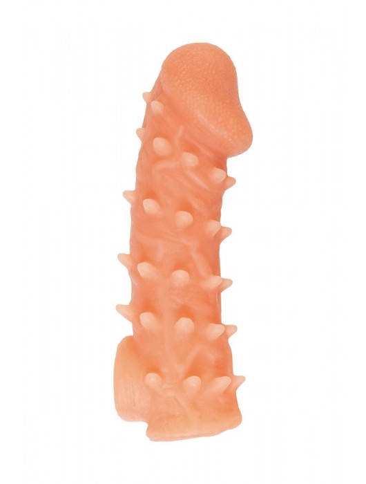 Телесная закрытая насадка с пупырышками Cock Sleeve Size L - 17,6 см. - KOKOS - в Волгограде купить с доставкой