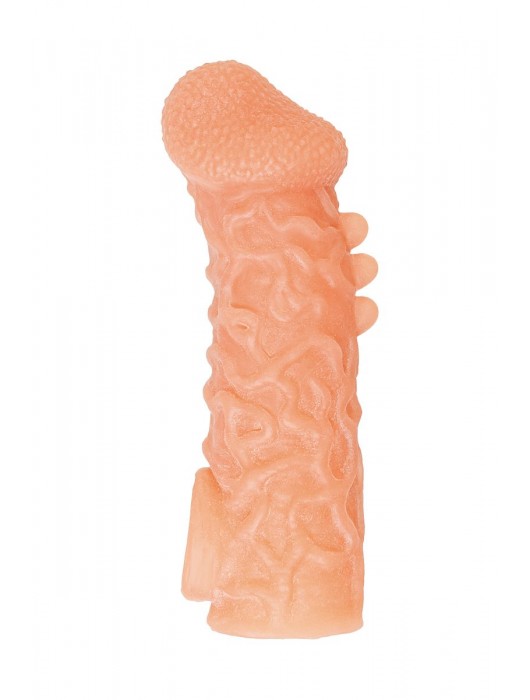 Телесная закрытая насадка с шершавой головкой Cock Sleeve Size S - 13,8 см. - KOKOS - в Волгограде купить с доставкой