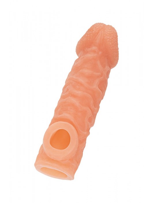 Телесная закрытая насадка с шершавой головкой Cock Sleeve Size S - 13,8 см. - KOKOS - в Волгограде купить с доставкой