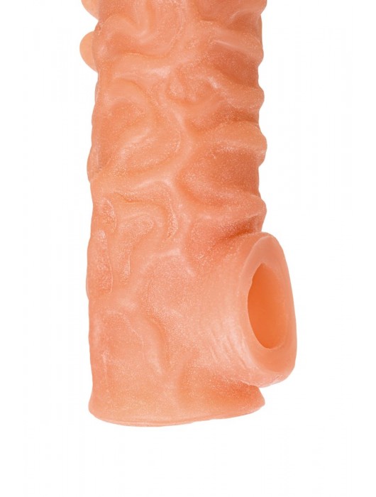 Телесная закрытая насадка с шершавой головкой Cock Sleeve Size S - 13,8 см. - KOKOS - в Волгограде купить с доставкой