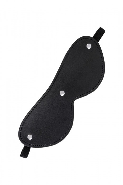 Черная кожаная маска Anonymo с мягким подкладом - ToyFa - купить с доставкой в Волгограде