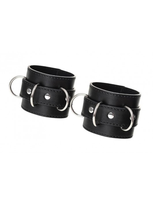 Черные наручники Anonymo на сцепке - ToyFa - купить с доставкой в Волгограде
