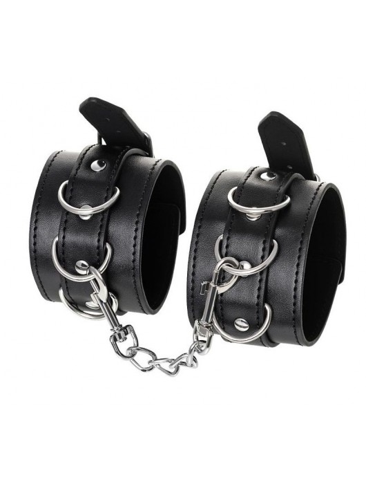 Черные оковы Anonymo из искусственной кожи - ToyFa - купить с доставкой в Волгограде
