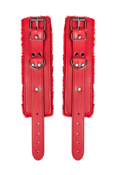 Красные наручники Anonymo из искусственной кожи - ToyFa - купить с доставкой в Волгограде