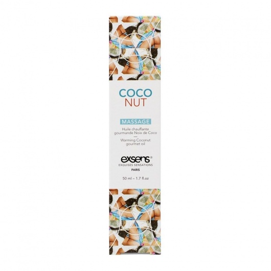 Разогревающее массажное масло с ароматом кокоса Gourmet Coconut - 50 мл. - Exsens - купить с доставкой в Волгограде