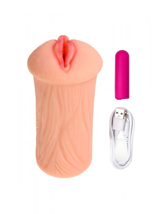 Реалистичный мастурбатор-вагина телесного цвета Elegance.001 с вибрацией - KOKOS - в Волгограде купить с доставкой
