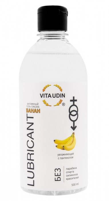 Интимный гель-смазка на водной основе VITA UDIN с ароматом банана - 500 мл. - VITA UDIN - купить с доставкой в Волгограде
