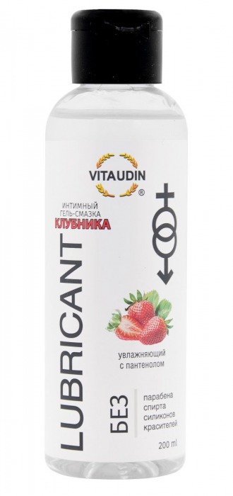 Интимный гель-смазка на водной основе VITA UDIN с ароматом клубники - 200 мл. - VITA UDIN - купить с доставкой в Волгограде