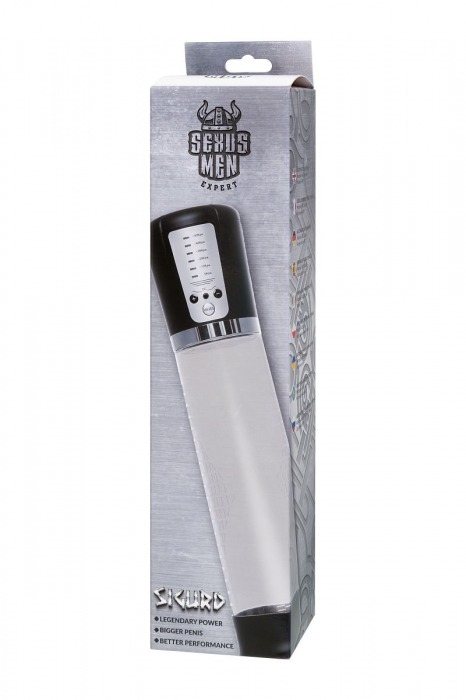 Прозрачная автоматическая помпа для пениса Sigurd - Sexus - в Волгограде купить с доставкой