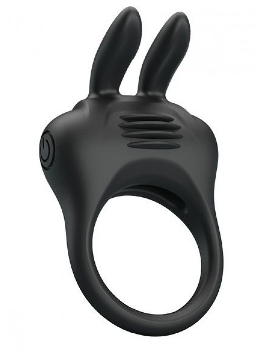 Черное эрекционное кольцо с вибрацией Davion - Baile - в Волгограде купить с доставкой