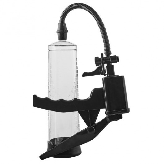 Прозрачная вакуумная помпа Pistol Penis Pump - Dream Toys - в Волгограде купить с доставкой