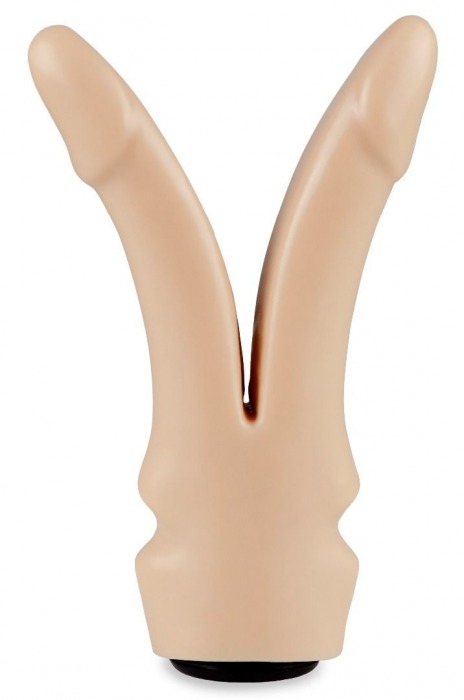 Телесная сплит-насадка харнесс - 16,5 см. - LOVETOY (А-Полимер) - купить с доставкой в Волгограде