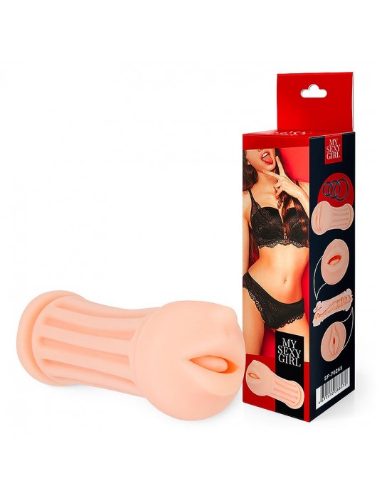 Двусторонний мастурбатор - ротик и вагина - Bior toys - в Волгограде купить с доставкой