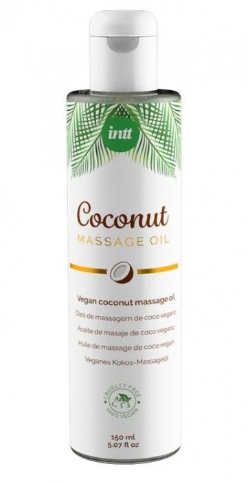 Массажное масло Vegan Coconut - 150 мл. - INTT - купить с доставкой в Волгограде