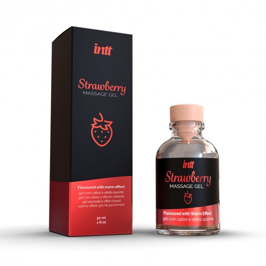 Массажный гель с ароматом клубники Strawberry - 30 мл. - INTT - купить с доставкой в Волгограде