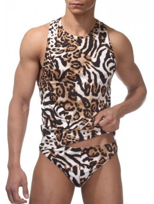 Мужской комплект хищной расцветки: майка и трусы - La Blinque купить с доставкой