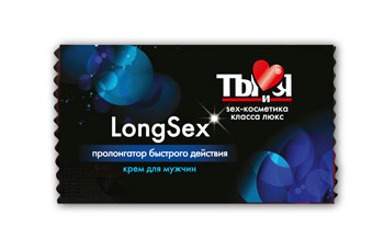 Пролонгирующий крем LongSex в одноразовой упаковке - 1,5 гр. - Биоритм - купить с доставкой в Волгограде