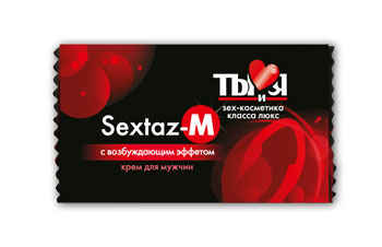 Возбуждающий крем Sextaz-M для мужчин в одноразовой упаковке - 1,5 гр. - Биоритм - купить с доставкой в Волгограде
