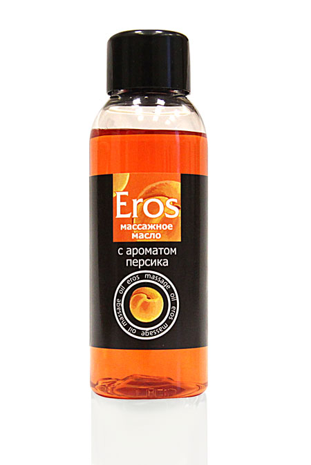 Массажное масло Eros exotic с ароматом персика - 50 мл. - Биоритм - купить с доставкой в Волгограде