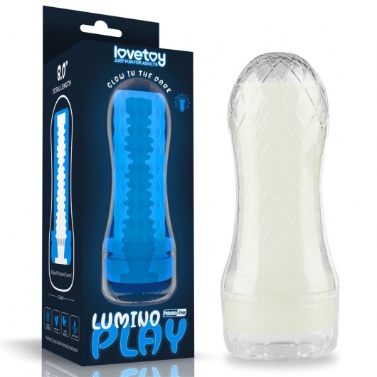 Светящийся в темноте мастурбатор Lumino Play Masturbator Ribbed - Lovetoy - в Волгограде купить с доставкой