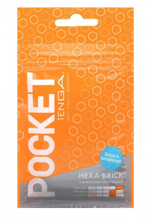Карманный мастурбатор HEXA-BRICK - Tenga - в Волгограде купить с доставкой