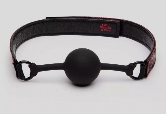 Кляп-шар на двусторонних ремешках Reversible Silicone Ball Gag - Fifty Shades of Grey - купить с доставкой в Волгограде