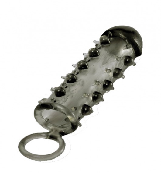 Дымчатая стимулирующая насадка с закрытой головкой SAMURAI PENIS SLEEVE BLACK - 14,5 см. - NMC - в Волгограде купить с доставкой