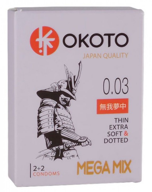 Набор из 4 презервативов OKOTO MegaMIX - Sitabella - купить с доставкой в Волгограде