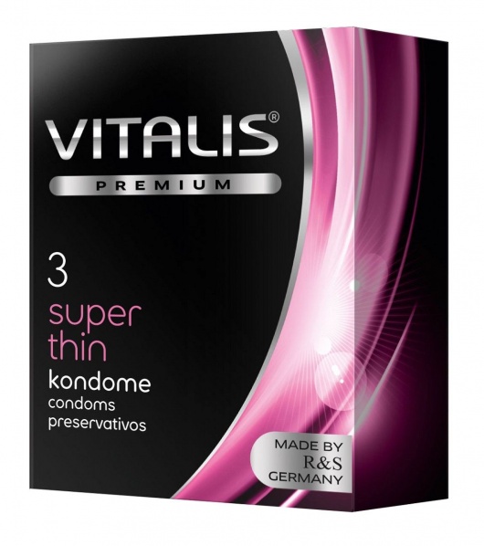 Ультратонкие презервативы VITALIS PREMIUM super thin - 3 шт. - Vitalis - купить с доставкой в Волгограде