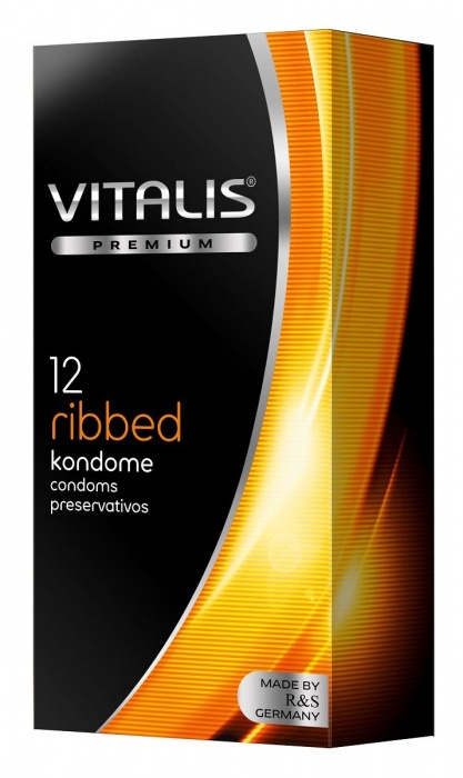Ребристые презервативы VITALIS PREMIUM ribbed - 12 шт. - Vitalis - купить с доставкой в Волгограде