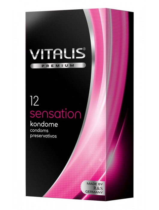 Презервативы VITALIS PREMIUM sensation с пупырышками и кольцами - 12 шт. - Vitalis - купить с доставкой в Волгограде