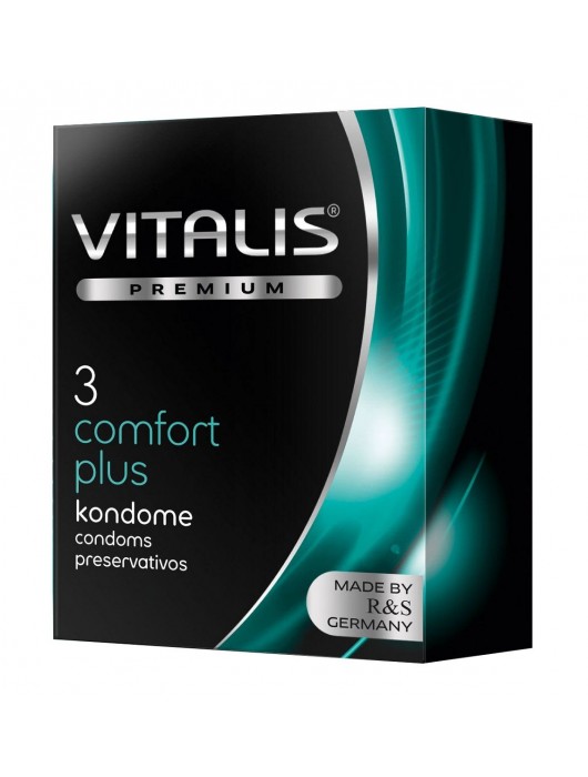Контурные презервативы VITALIS PREMIUM comfort plus - 3 шт. - Vitalis - купить с доставкой в Волгограде